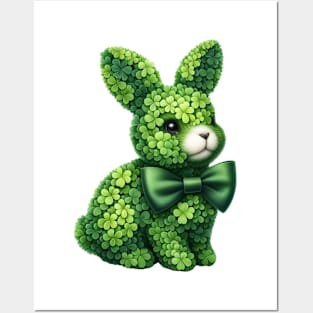 Clover Rabbit St Patricks Day Posters and Art